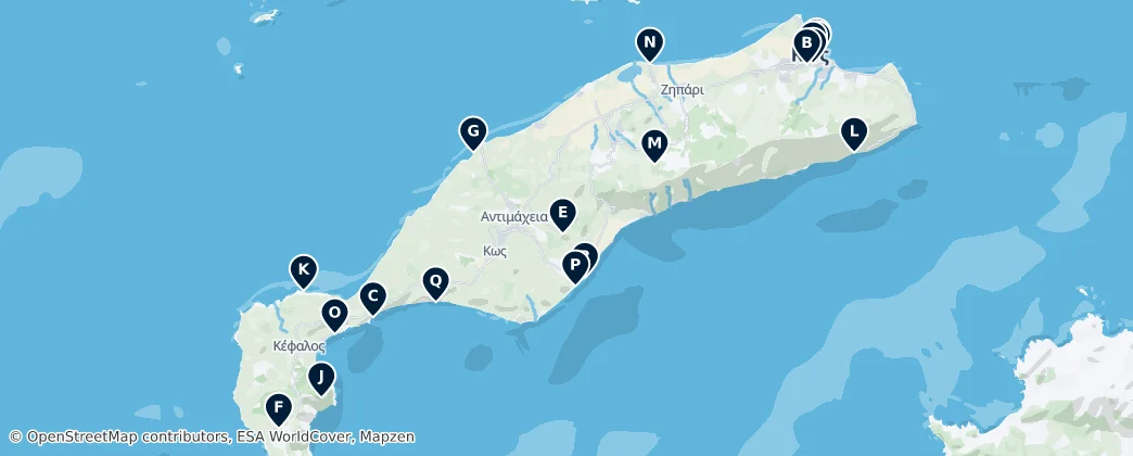 Map of Kos