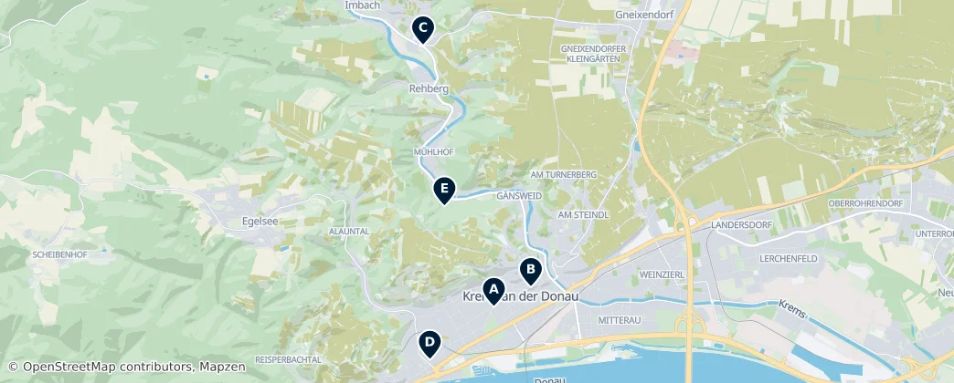 Map of Krems an der Donau
