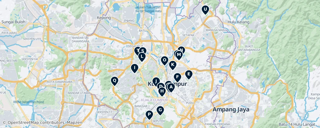 Map of Kuala Lumpur