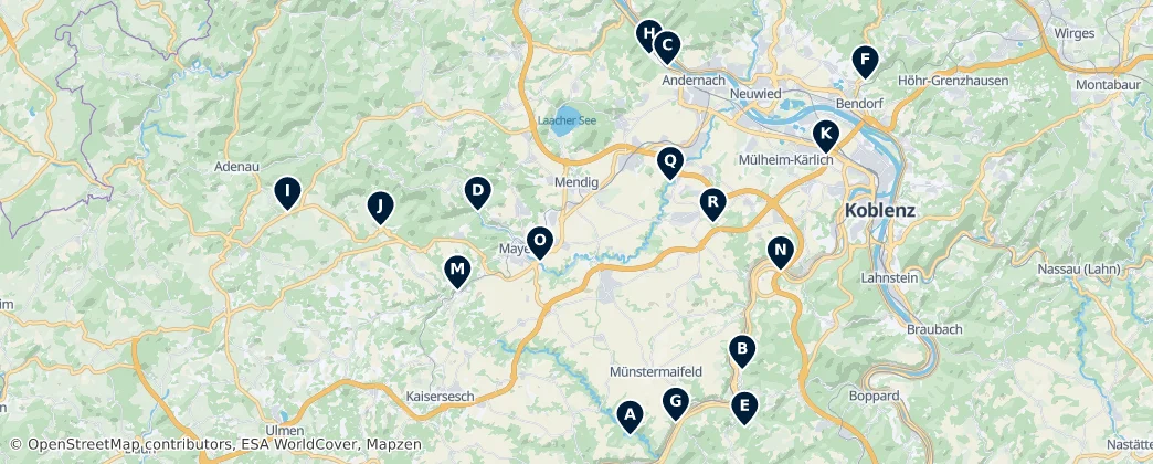 Map of Mayen-Koblenz