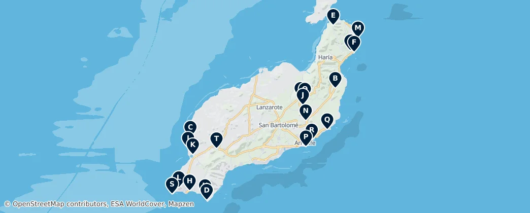 Map of Lanzarote