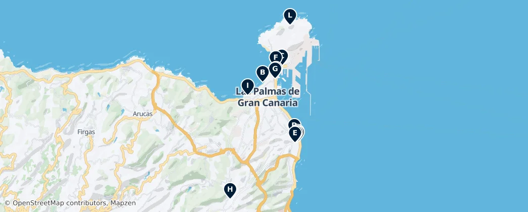 Map of Las Palmas