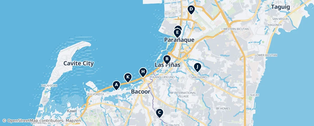 Map of Las Piñas