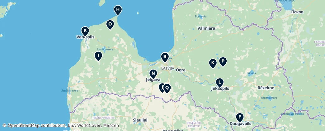 Map of Latvia