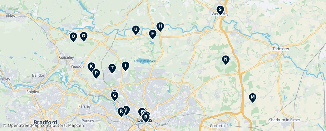 Map of Leeds