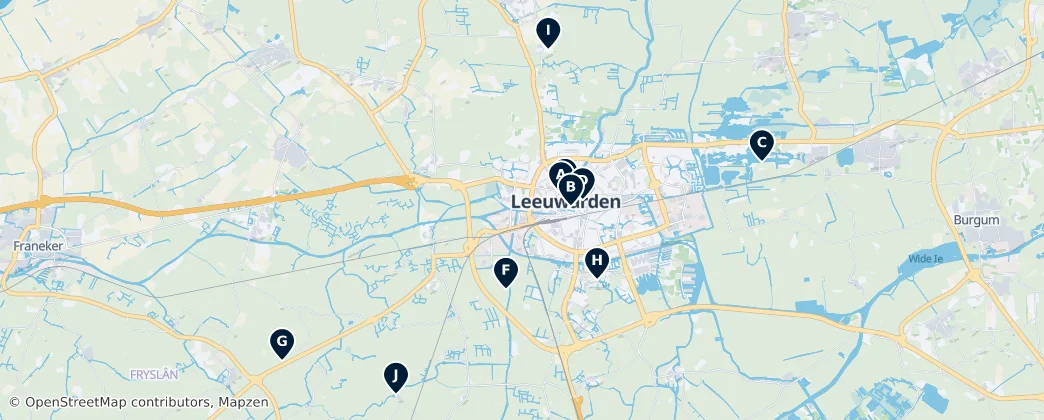 Map of Leeuwarden