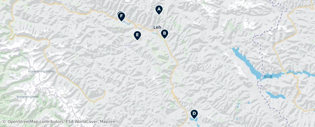 Map of Leh district