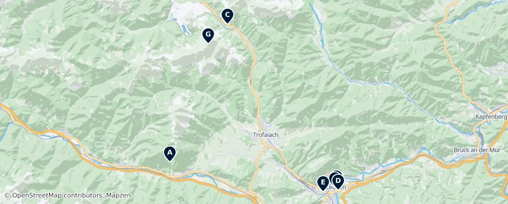 Map of Leoben