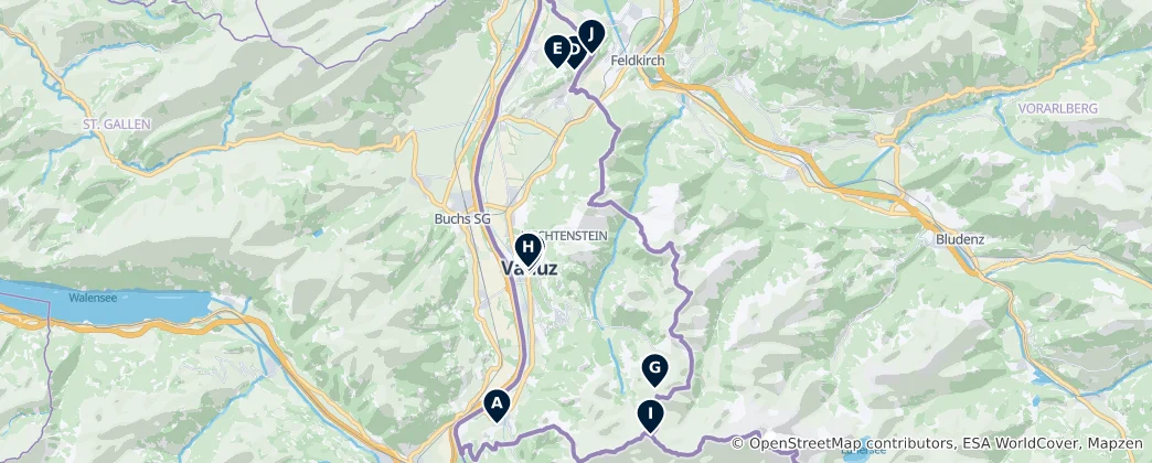 Map of Liechtenstein