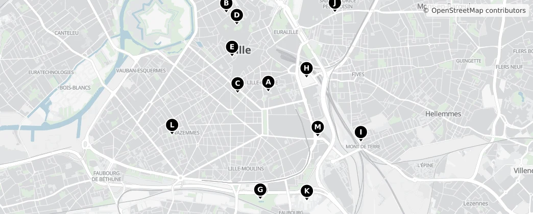 Map of Lille