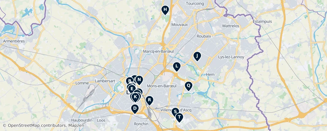 Map of Arrondissement of Lille