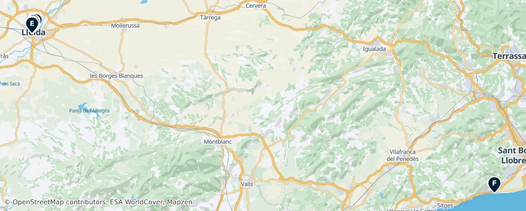 Map of Lleida