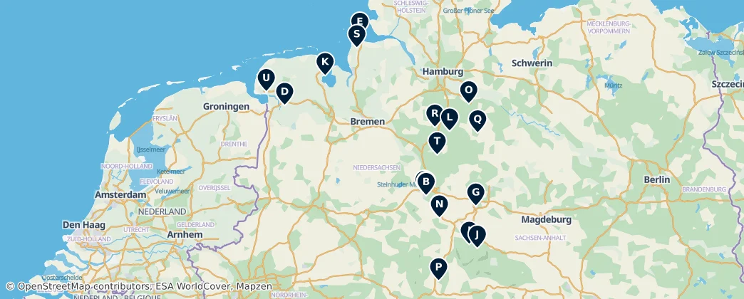 Map of Lower Saxony