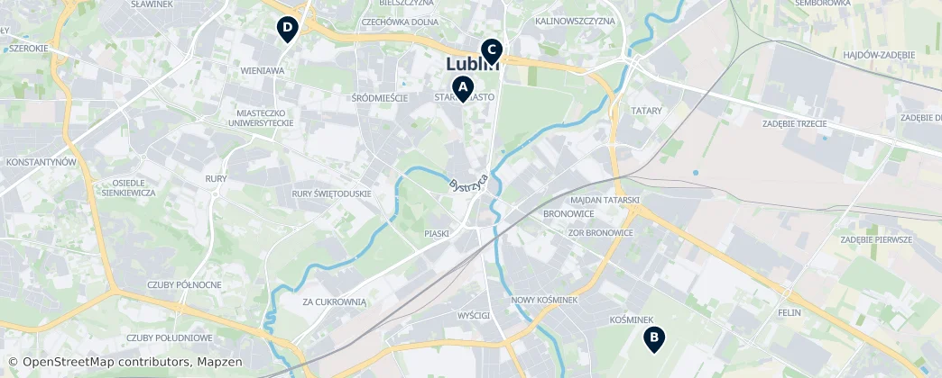 Map of Lublin