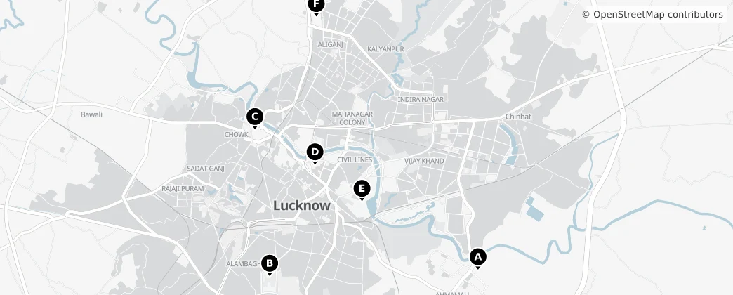 Map of Lucknow