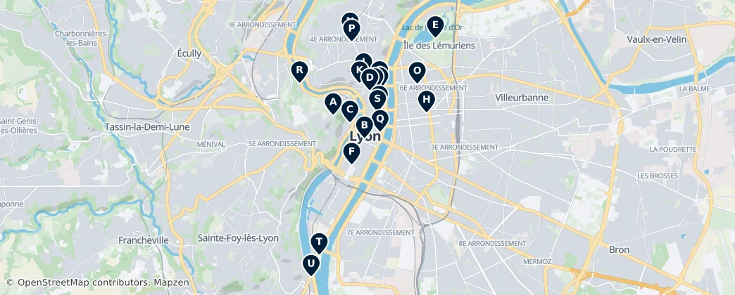 Map of Lyon