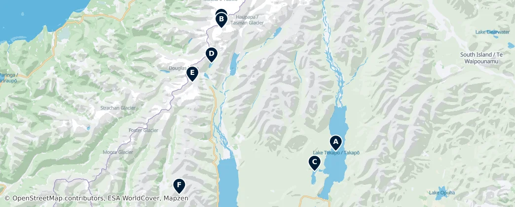 Map of Mackenzie District