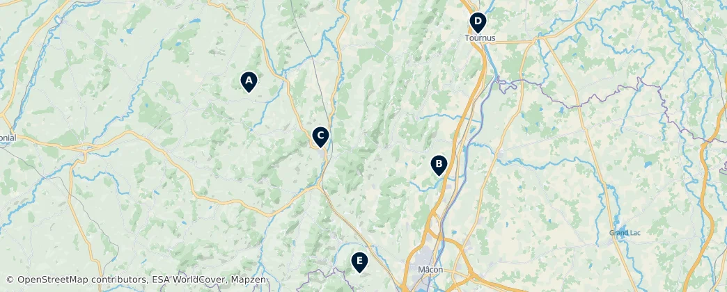 Map of Mâcon