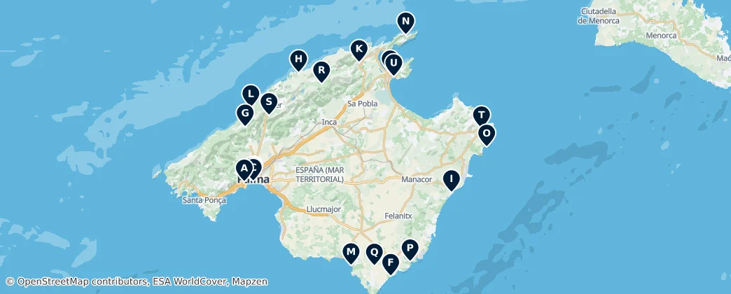 Map of Mallorca