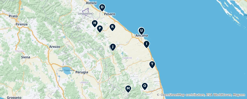 Map of Marche
