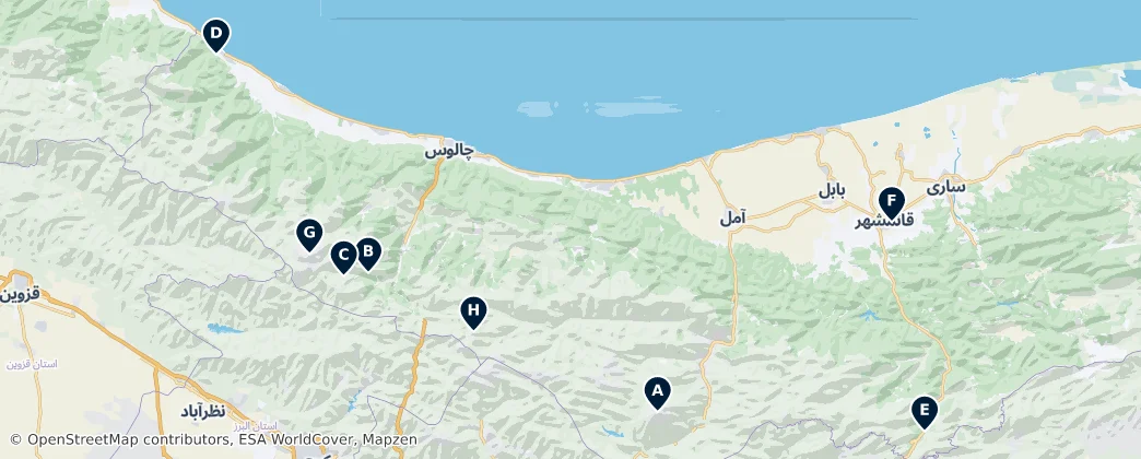 Map of Mazandaran