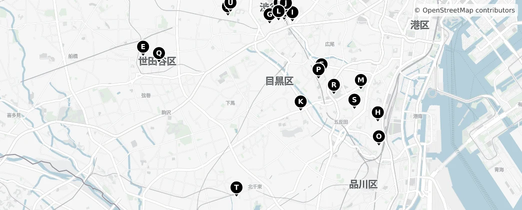 Map of Meguro