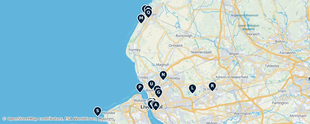 Map of Merseyside