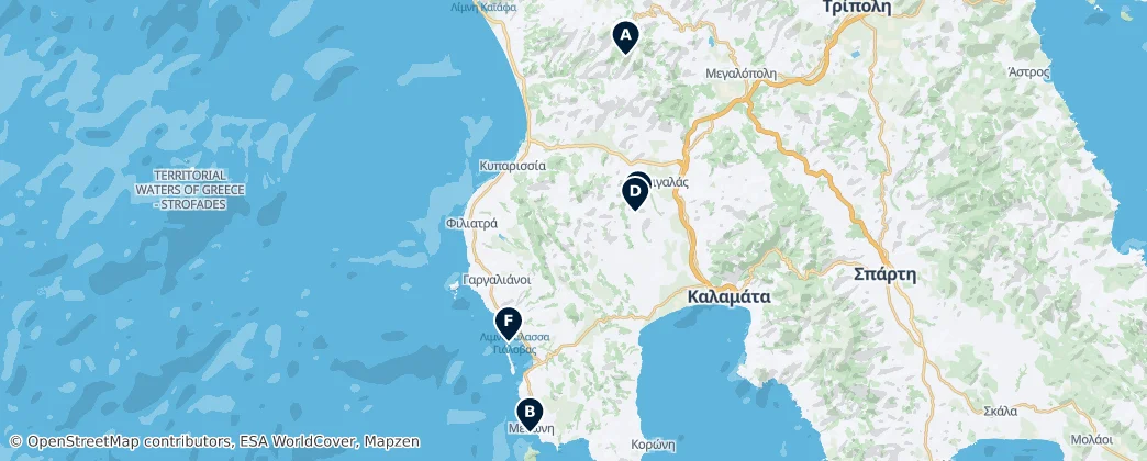 Map of Periphereiake Enoteta Messenias