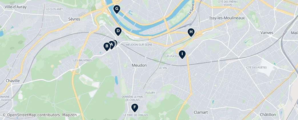 Map of Meudon