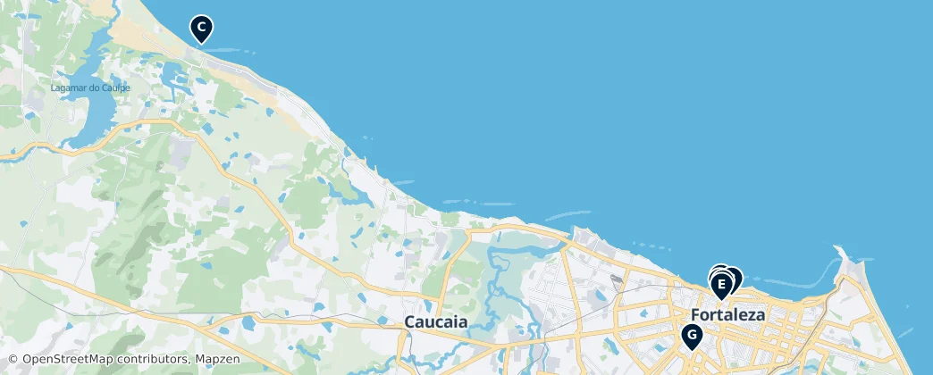 Map of Microrregião de Fortaleza
