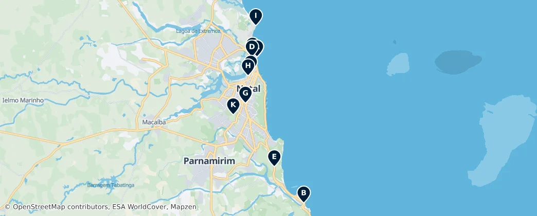 Map of Microrregião de Natal