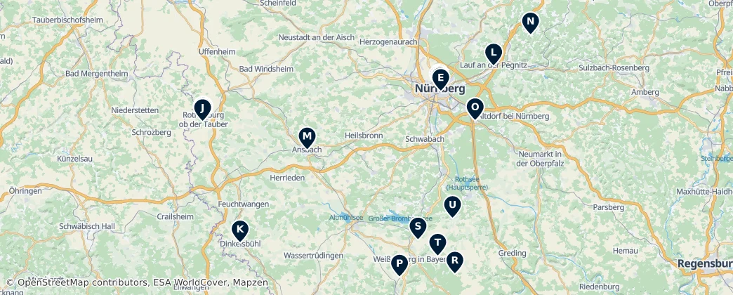 Map of Middle Franconia