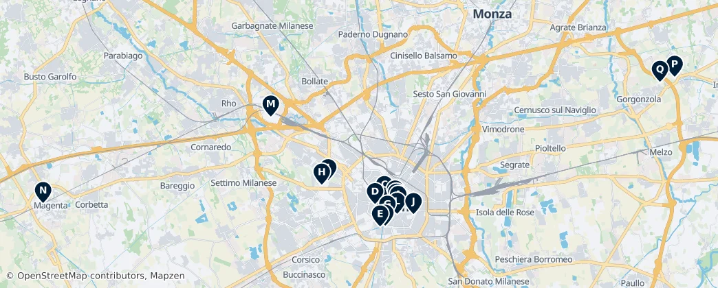 Map of Milan