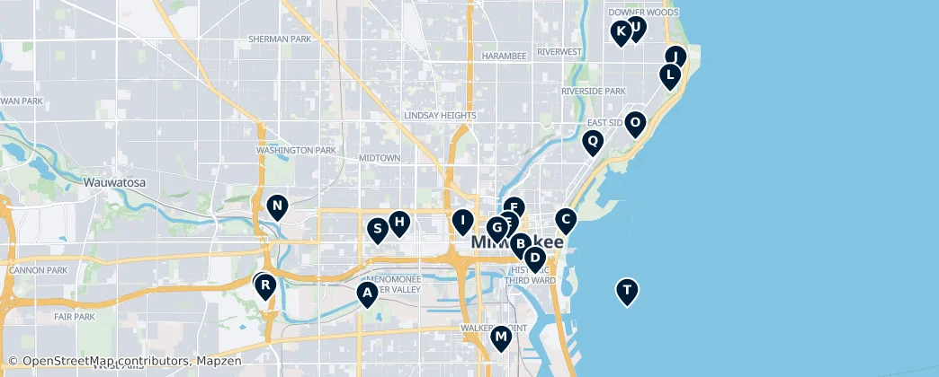 Map of Milwaukee