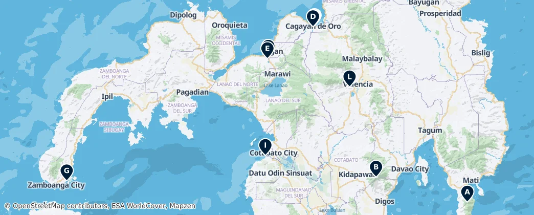 Map of Mindanao