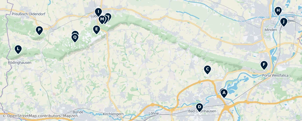 Map of Minden-Lübbecke