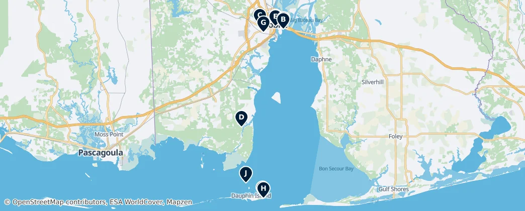 Map of Mobile County, Alabama