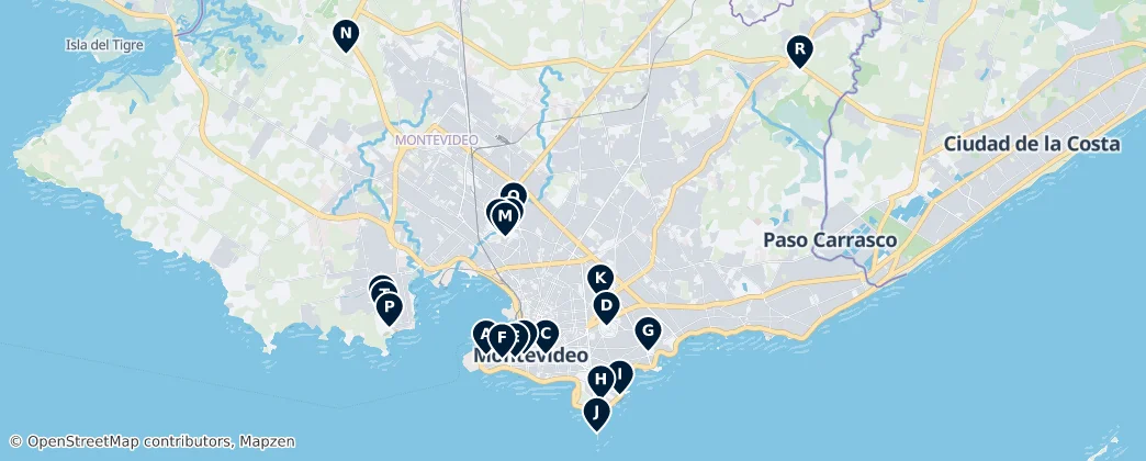 Map of Montevideo Department