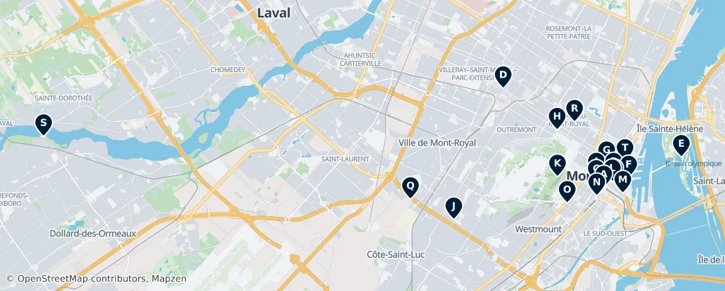 Map of Montreal (administrative region)