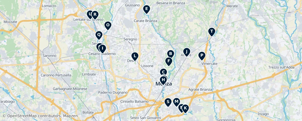 Map of Monza and Brianza