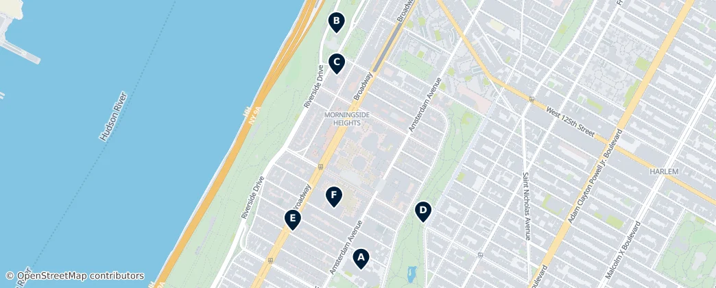 Map of Morningside Heights