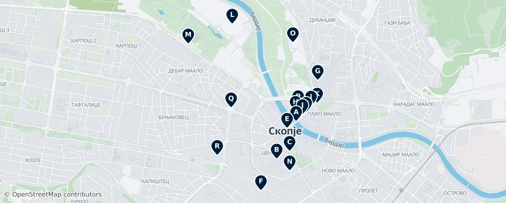 Map of Opstina Centar