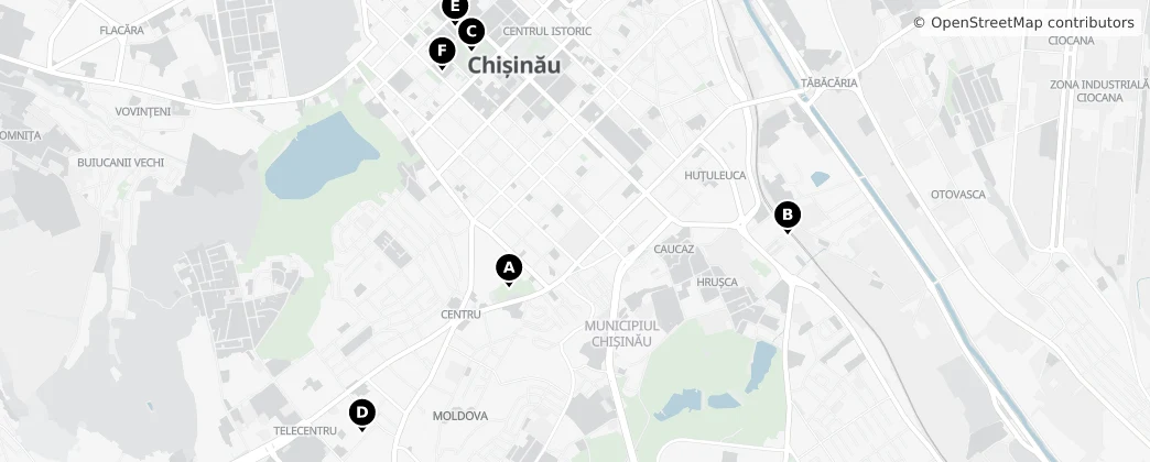 Map of Municipiul Chișinău