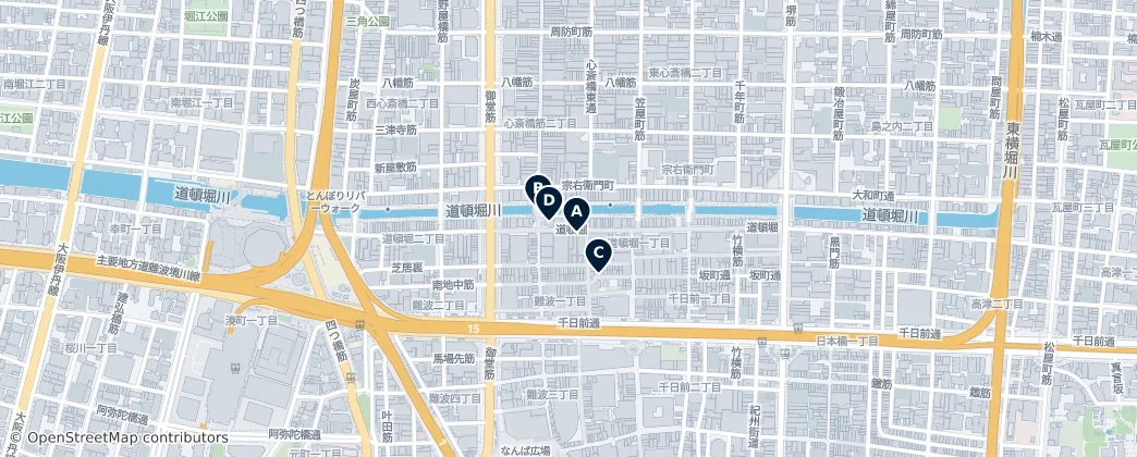 Map of Nanba 1-chome