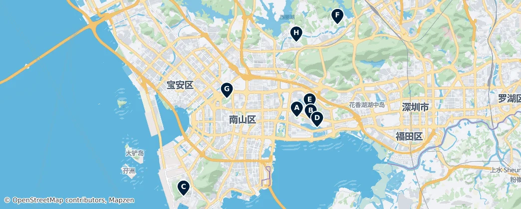 Map of Nanshan District