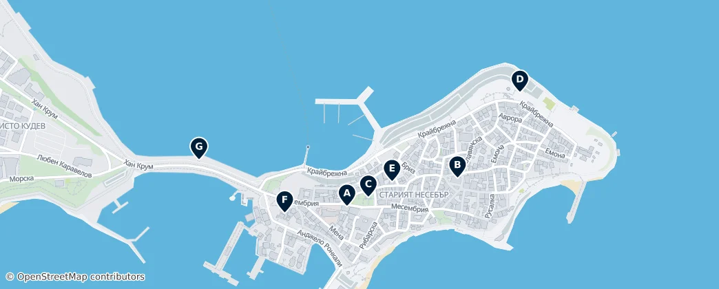 Map of Nesebar