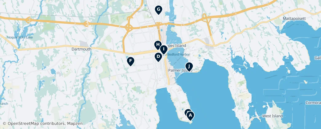 Map of New Bedford
