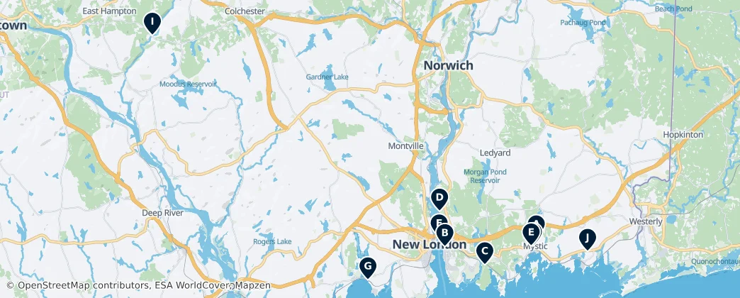 Map of New London