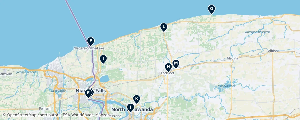 Map of Niagara County, New York