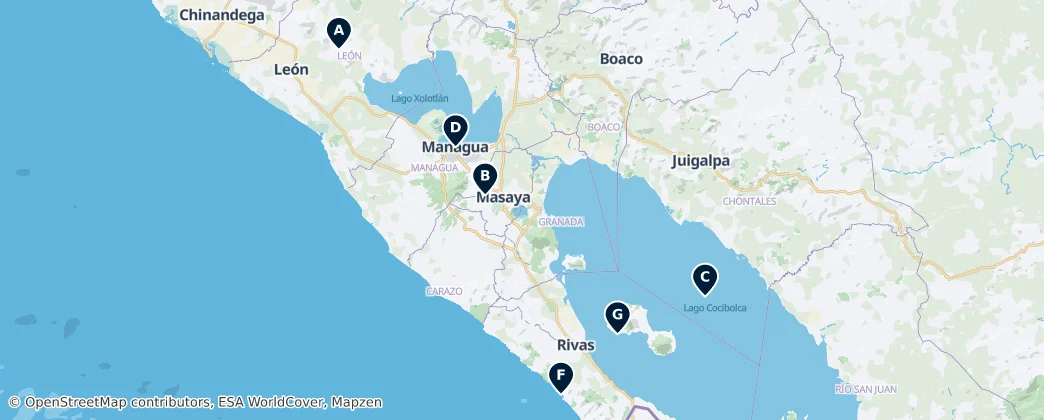 Map of Nicaragua